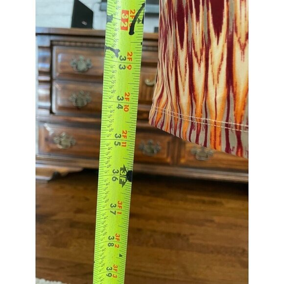 Tacera Black Rust and Maroon V-Neck Gold Zipper Midi Dress Size Small - Picture 8 of 9